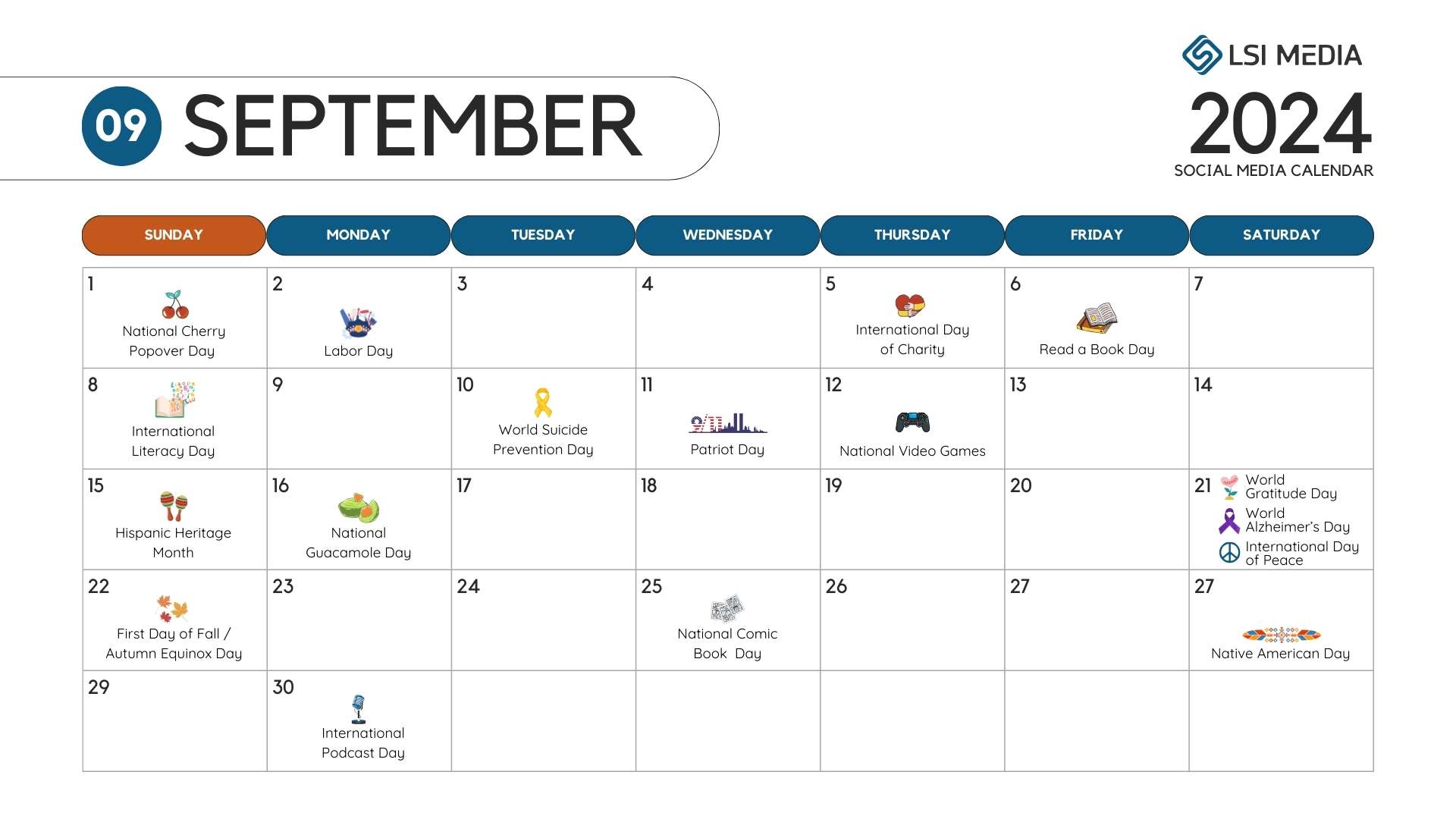 Social Media Calendar 2024