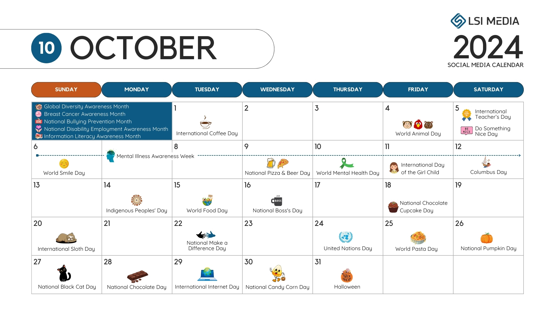 Social Media Content Calendar